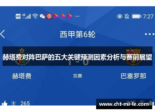 赫塔费对阵巴萨的五大关键预测因素分析与赛前展望 赫塔费对阵巴萨的五大关键预测因素分析与赛前展望